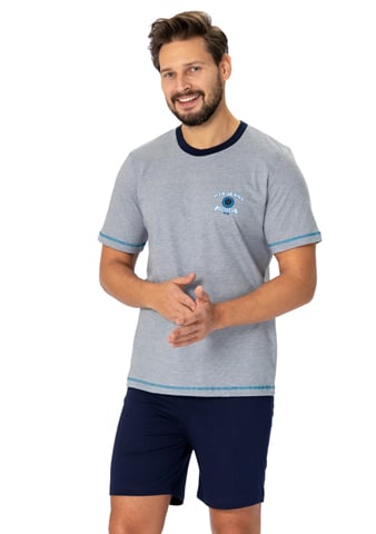 Pánské pyžamo Etan 1275/31 HOTBERG granát (modrá) XL
