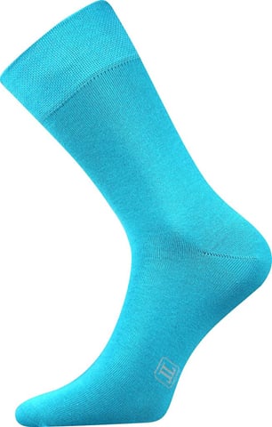 Barevné společenské ponožky Lonka DECOLOR tyrkys 39-42 (26-28)