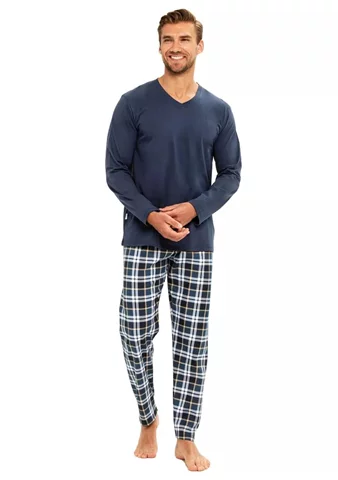 Pánské pyžamo Darren 3293/3294/3295/41 TARO jeans tmavá 6XL
