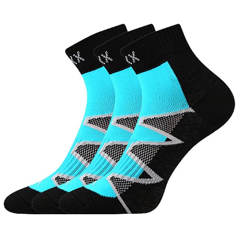 Ponožky MONSA černá-tyrkys 43-46 (29-31)