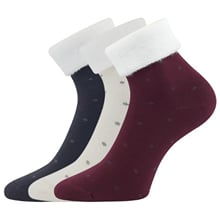 Ponožky dámské celofroté HERMIONA s puntíčky MIX (3 páry)