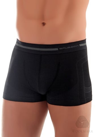 Pánské boxerky BX10430 BRUBECK merino černá XL