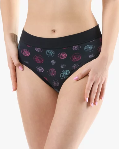 Dámské klasické kalhotky GINA 10292P černá bordo XL/XXL