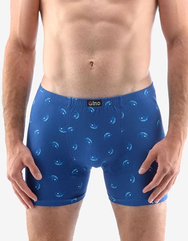 Pásnké boxerky s delší nohavičkou GINO 74150P lékořice měsíc XL/XXL