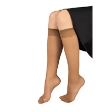 Punčochové podkolenky NYLON KNEE SOCKS  2 páry visone