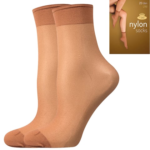 Punčochové ponožky NYLON SOCKS 20 DEN / 5 párů opal uni