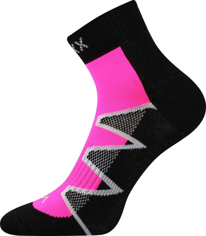 Ponožky MONSA černá-růžová 39-42 (26-28)