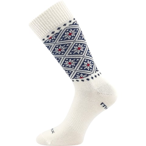 Dámské ponožky z merino a stříbrem VoXX NORDKAPP smetanová