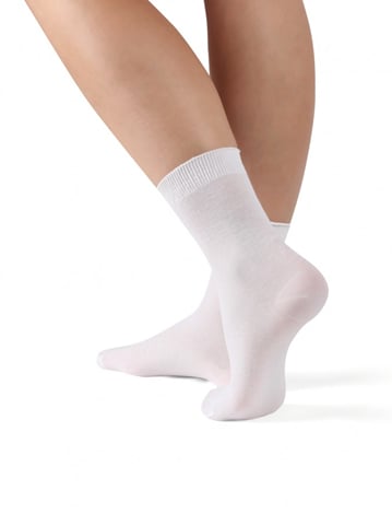 Bavlněné ponožky POHODA bílá 111 27 (41)