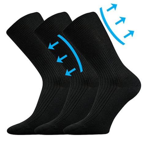 Zdravotní ponožky ZDRAVAN černá 38-39 (25-26)