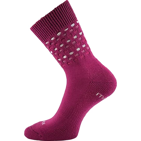 Dámské merino ponožky s froté chodidlem VoXX JOHANNA - fuxia