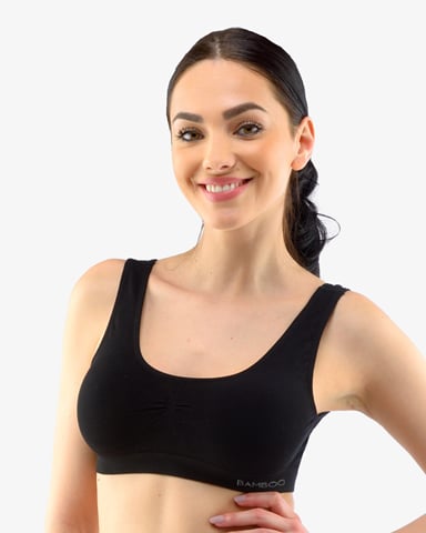 Dámská sportovní podprsenka s vycpávkami GINA 07014P černá XL/XXL
