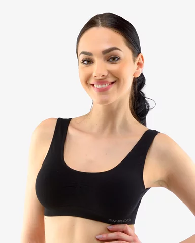 Dámská sportovní podprsenka s vycpávkami GINA 07014P černá XL/XXL