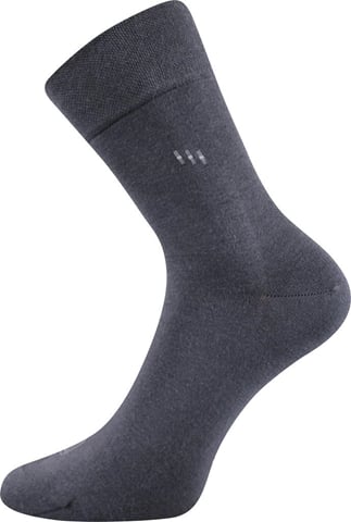 Společenské ponožky DIPOOL tmavě šedá 43-46 (29-31)