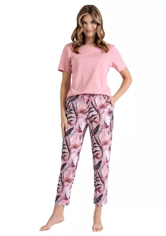 Dámské pyžamo Ria 1454 LEVEZA růžová (pink) XL