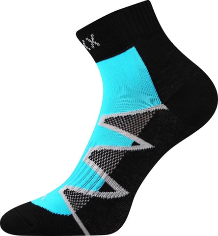 Ponožky MONSA černá-tyrkys 39-42 (26-28)