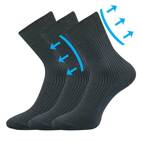 Ponožky VIKTORKA tmavě šedá 35-37 (23-24)