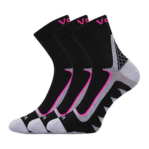 Ponožky VoXX KRYPTOX černá-magenta 39-42 (26-28)