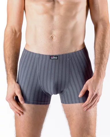 Pánské boxerky s kratší nohavičkou GINO 73131P tm. šedá aqua XL/XXL
