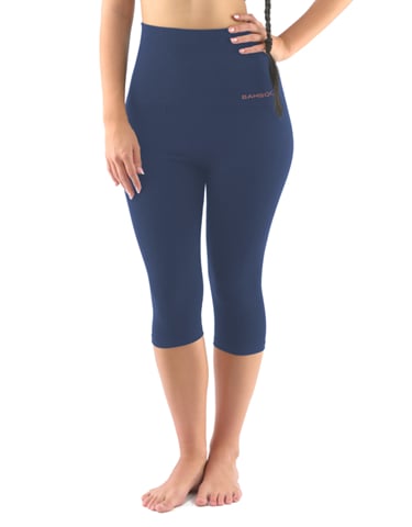 Dámské Capri legíny s vysokým pasem sportovní GINA 95038P lékořice tomato M/L