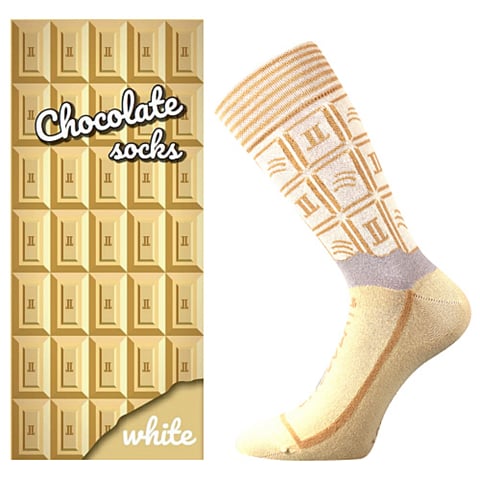 Dárková krabička ponožek Lonka CHOCOLATE white 38-41 (25-27)