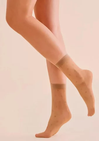 Dámské klasické ponožky Cora 1196 GABRIELLA beige (j.bez) UNI