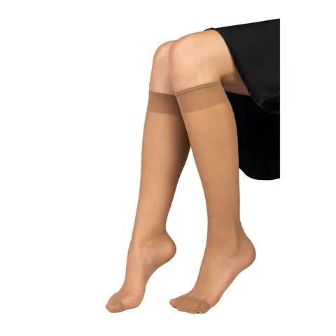 Punčochové podkolenky NYLON KNEE SOCKS  2 páry golden
