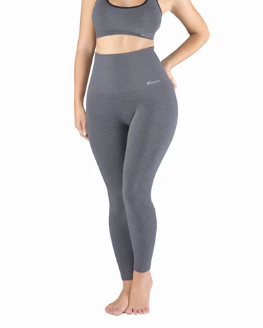 Dámské legíny dlouhé GINA 95037P šedá bílá L/XL