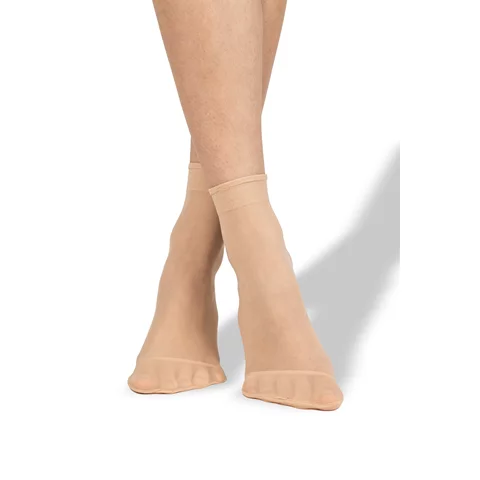Punčochové ponožky NYLON SOCKS 20 DEN / 2 páry camel