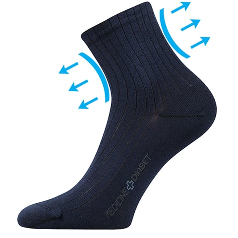 Zdravotní ponožky DEMEDIK tmavě modrá 43-46 (29-31)