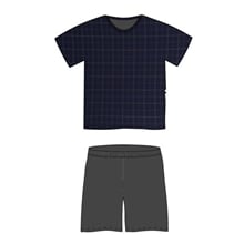 Pyžamo s krátkým rukávem VENTOR s decentním vzorem D-02