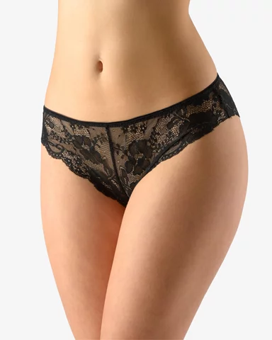 Dámské bokové kalhotky brazilky GINA 16101P černá S/M