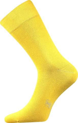 Barevné společenské ponožky Lonka DECOLOR žlutá 39-42 (26-28)