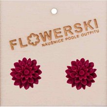 Náušnice - FLOWERSKI FRENCH BORDO