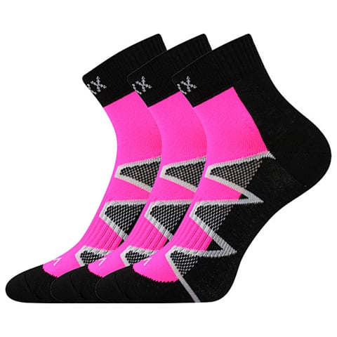 Ponožky MONSA černá-růžová 39-42 (26-28)