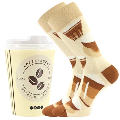 Ponožky Lonka COFFE socks vzor 3