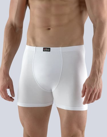 Pánské boxerky s delší nohavičkou GINA 74090P bílá L/XL