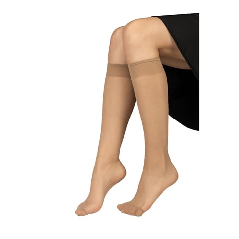 Punčochové podkolenky NYLON KNEE SOCKS  2 páry beige