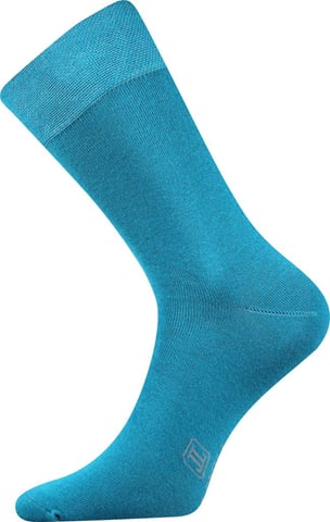 Barevné společenské ponožky Lonka DECOLOR tmavě tyrkys 39-42 (26-28)