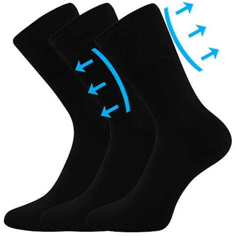 Zdravotní ponožky FINEGO černá 35-38 (23-25)