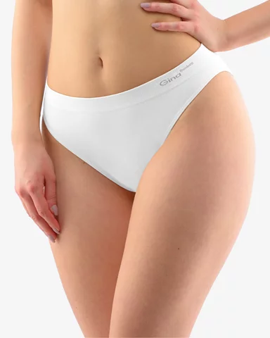 Dámské kalhotky klasické s úzkým bokem GINA Bamboo 00018P bílá L/XL