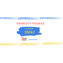 Dárkový poukaz z RÁJE PONOŽEK - 300 Kč
