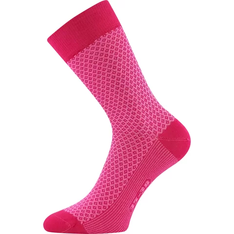 Ponožky dámské žakárové ŽANETA s bavlnou MAGENTA (3 páry)