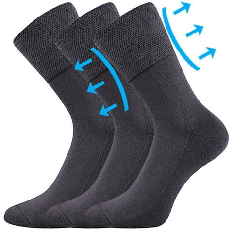 Zdravotní ponožky FINEGO tmavě šedá 35-38 (23-25)
