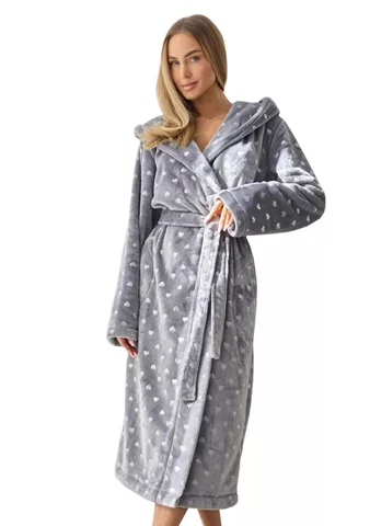 Dámský župan Amira long grey L&L