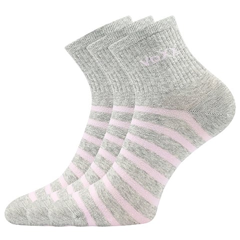 Dámské ponožky VoXX BOXANA pruhy světle šedá melé 39-42 (26-28)