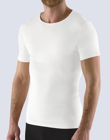 Pánské tričko s krátkým rukávem GINO 58009P bílá S/M