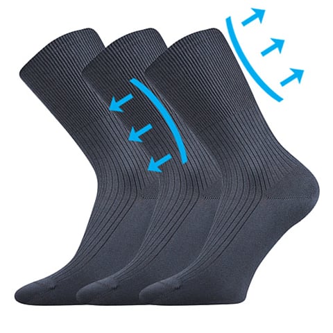 Zdravotní ponožky ZDRAVAN tmavě šedá 38-39 (25-26)
