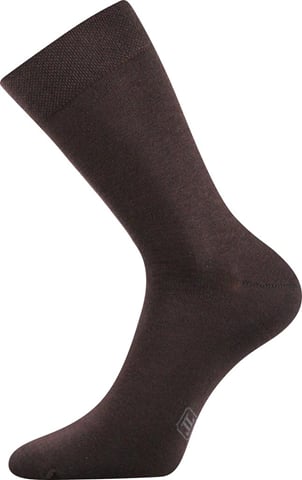 Barevné společenské ponožky Lonka DECOLOR hnědá 43-46 (29-31)