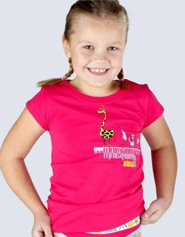 Dětské dívčí tričko GINA 28003P bordo 146/152